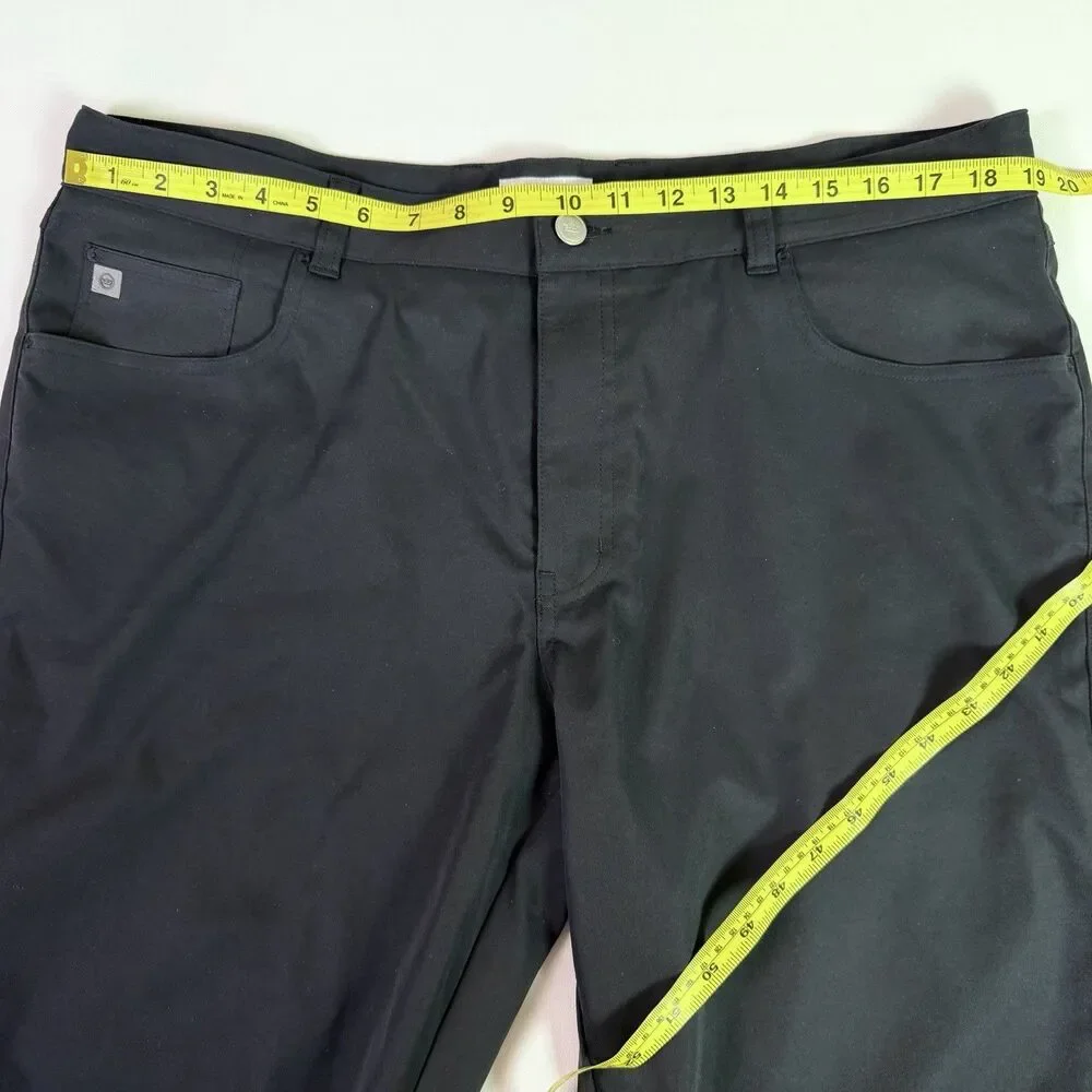 Peter Millar EB66 Performance Five-Pocker Pants Men's 38x34 Black Twill Golf